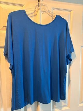 Ashley Stewart Royal Blue Short Sleeve Blouse